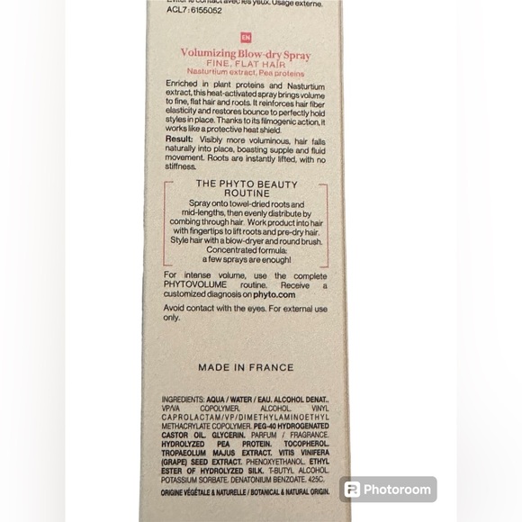 Phyto Paris Volume Volumizing Blow Dry Spray| 5.07 oz - Picture 4 of 5